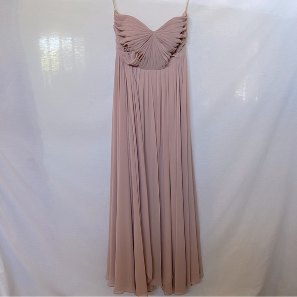 Jenny Yoo Dresses & Skirts - Jenny Yoo Pale Antique Pink Bridal Full Length Flowy Strapless Dress.  Size 8